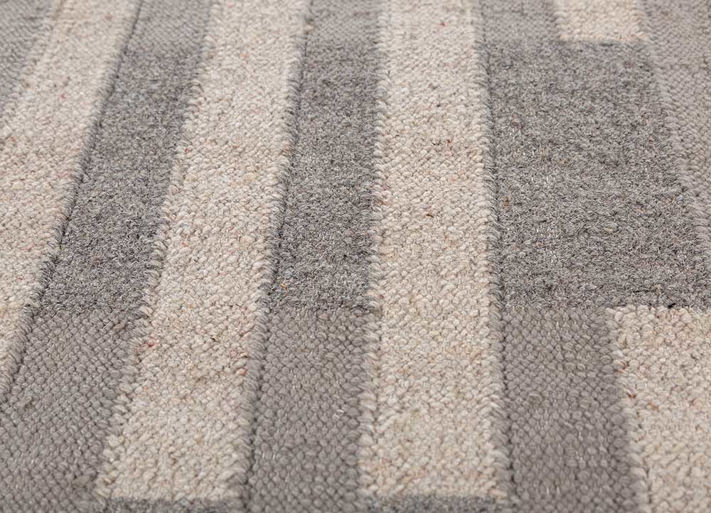 checkers ivory wool flat weaves Rug - CloseUp checkers ivory wool flat weaves Rug - CloseUp