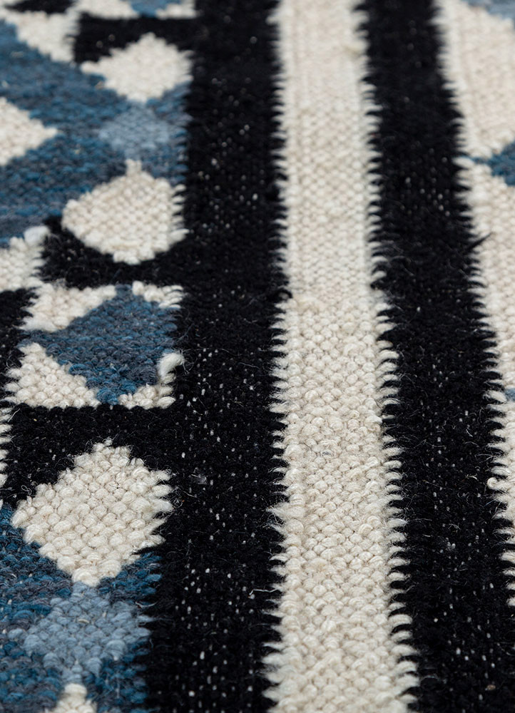 alhambra ivory wool flat weaves Rug - CloseUp