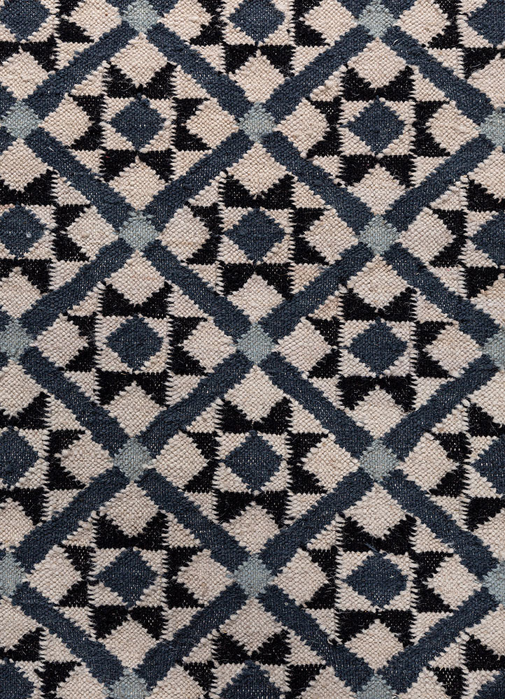 alhambra ivory wool flat weaves Rug - CloseUp