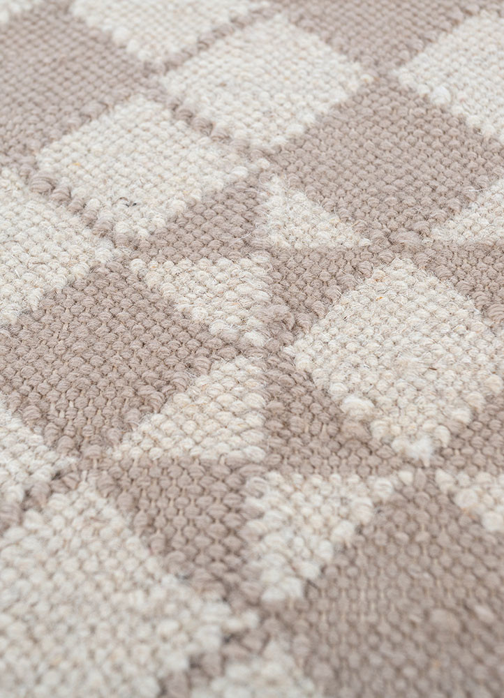 alhambra ivory wool flat weaves Rug - CloseUp