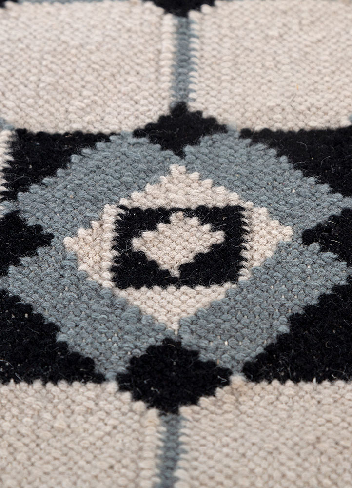 alhambra ivory wool flat weaves Rug - CloseUp