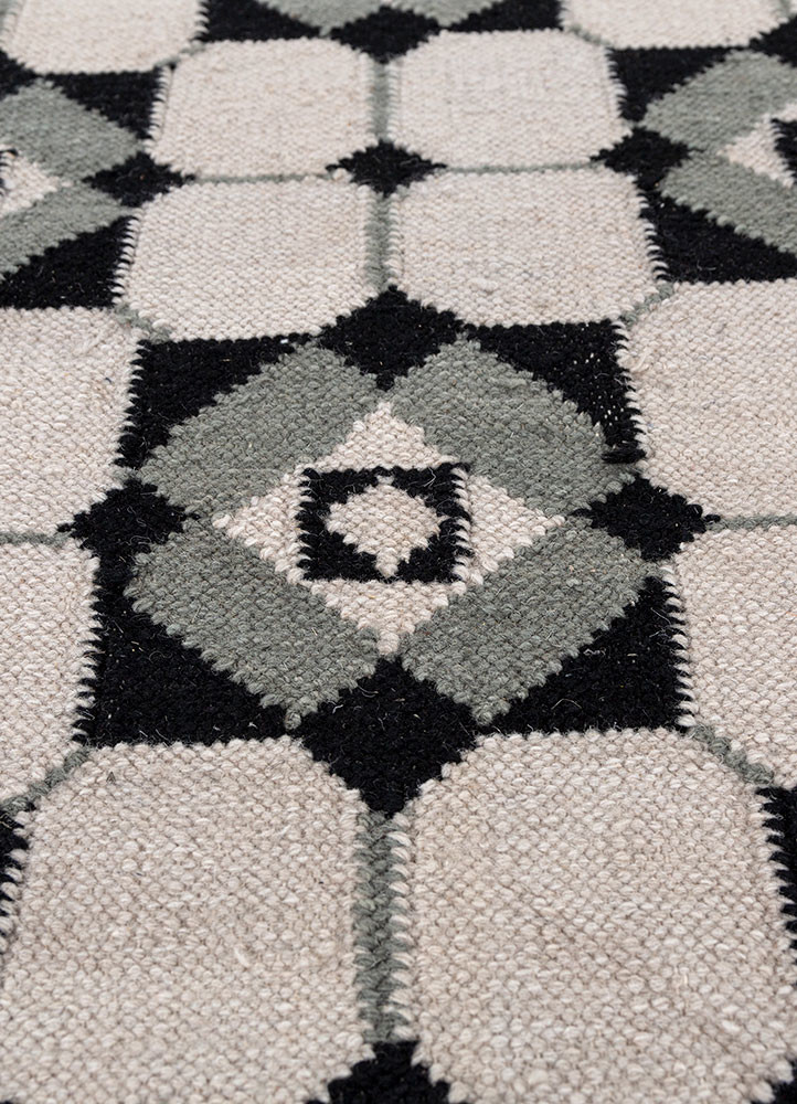 alhambra ivory wool flat weaves Rug - CloseUp alhambra ivory wool flat weaves Rug - CloseUp