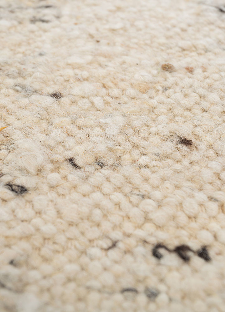 abrash ivory wool flat weaves Rug - CloseUp
