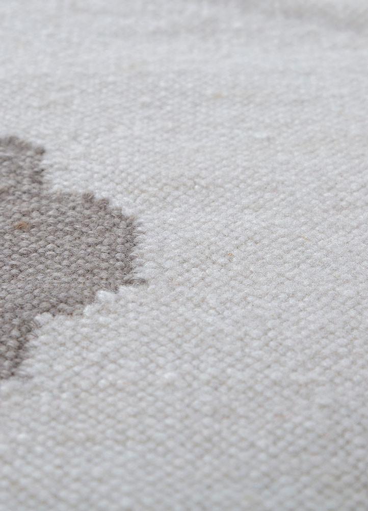 alhambra ivory wool flat weaves Rug - CloseUp