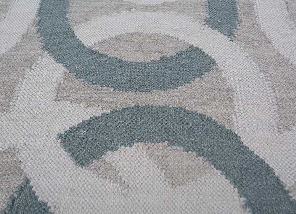 alhambra grey and black wool flat weaves Rug - CloseUp alhambra grey and black wool flat weaves Rug - CloseUp