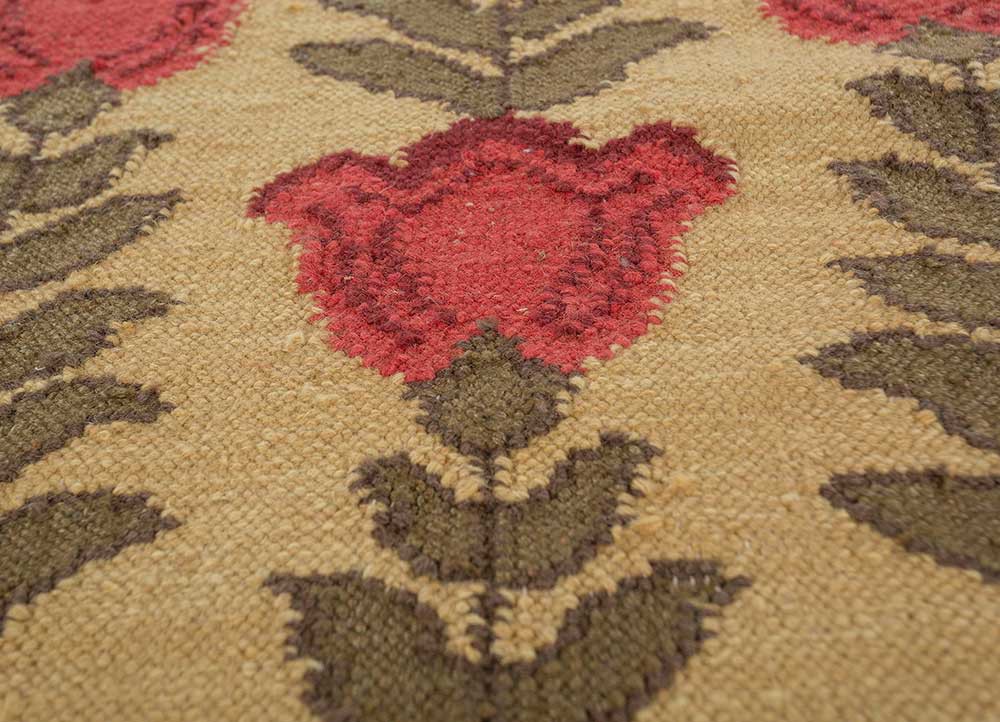 orenda gold wool flat weaves Rug - CloseUp orenda gold wool flat weaves Rug - CloseUp