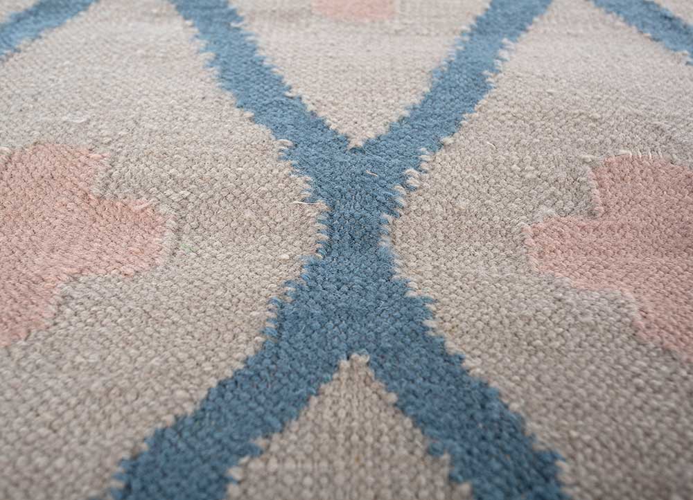 alhambra ivory wool flat weaves Rug - CloseUp