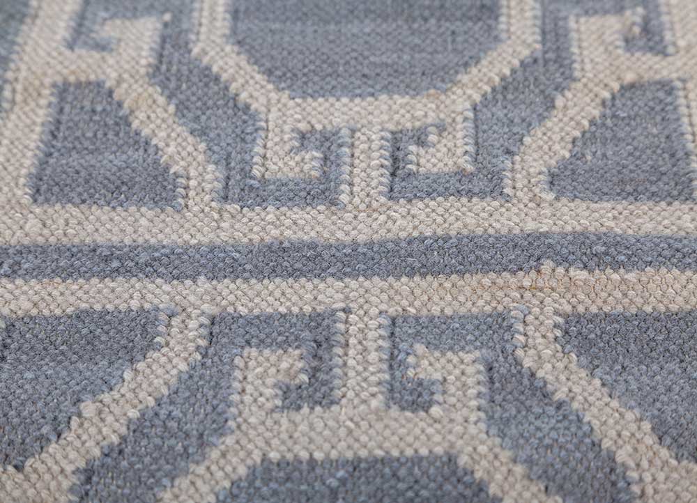 alhambra grey and black wool flat weaves Rug - CloseUp alhambra grey and black wool flat weaves Rug - CloseUp