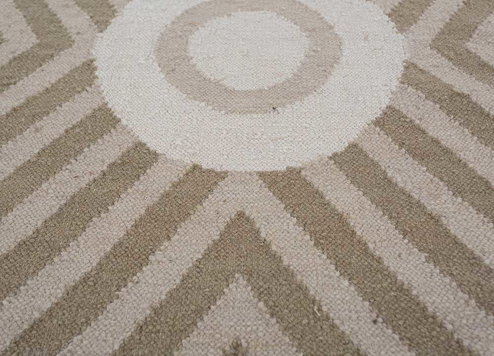 checkers gold wool flat weaves Rug - CloseUp checkers gold wool flat weaves Rug - CloseUp