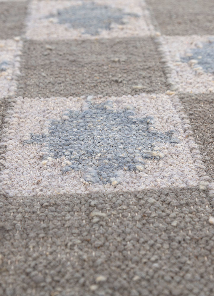 alhambra grey and black wool flat weaves Rug - CloseUp alhambra grey and black wool flat weaves Rug - CloseUp