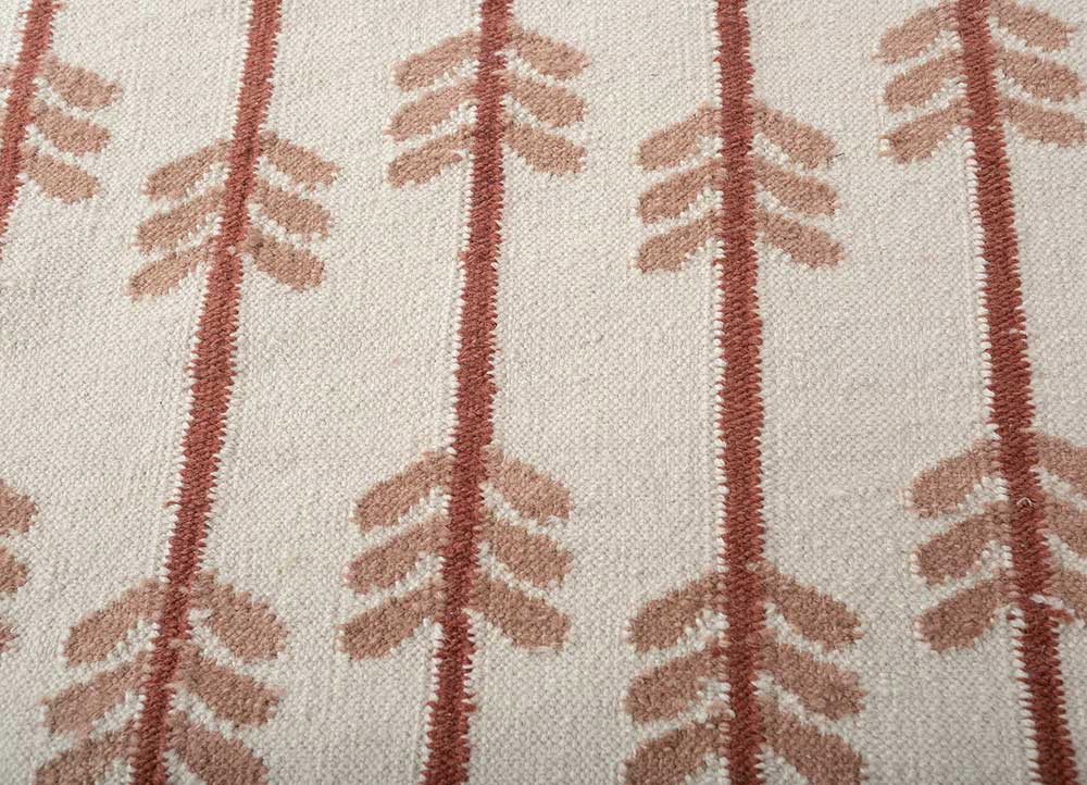 orenda ivory wool flat weaves Rug - CloseUp