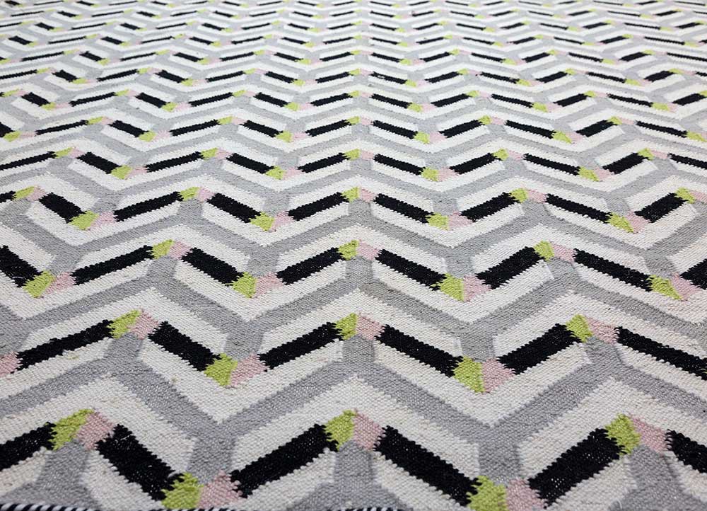 alhambra ivory wool flat weaves Rug - CloseUp