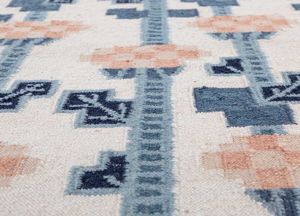 orenda ivory wool flat weaves Rug - CloseUp