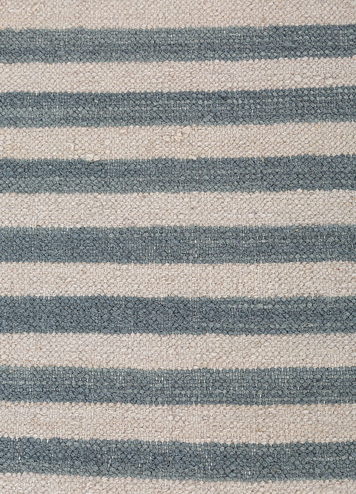 alhambra blue wool flat weaves Rug - CloseUp