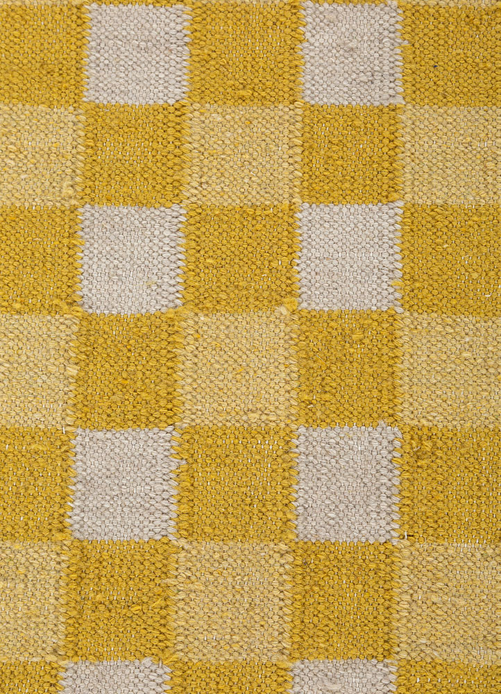 alhambra gold wool flat weaves Rug - CloseUp