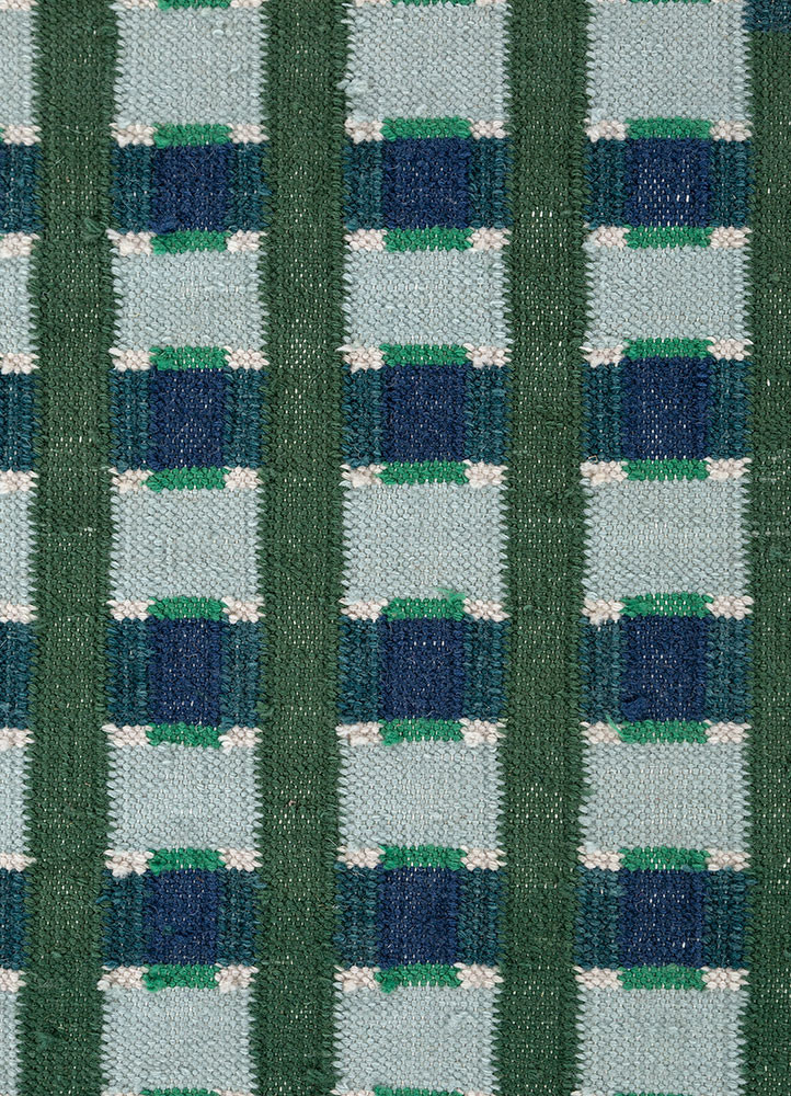 alhambra green wool flat weaves Rug - CloseUp alhambra green wool flat weaves Rug - CloseUp