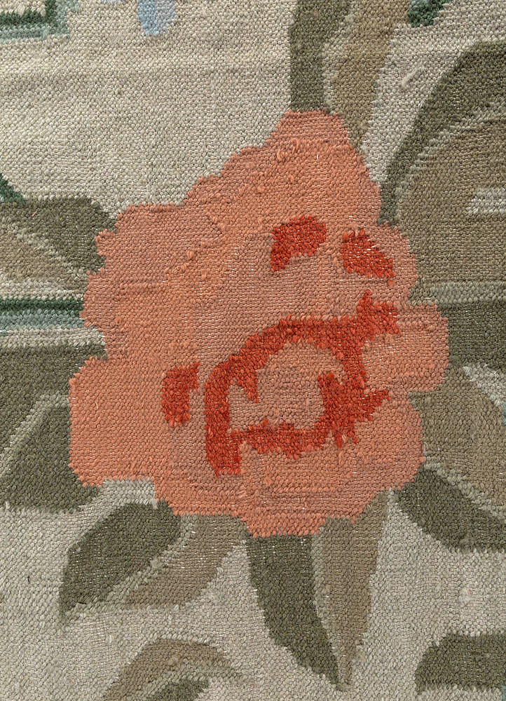 aprezo blue wool flat weaves Rug - CloseUp aprezo blue wool flat weaves Rug - CloseUp