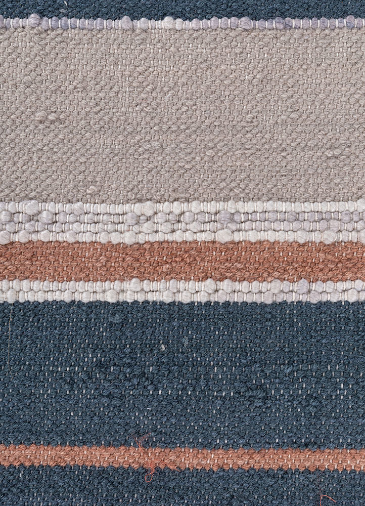 acar blue wool flat weaves Rug - CloseUp acar blue wool flat weaves Rug - CloseUp