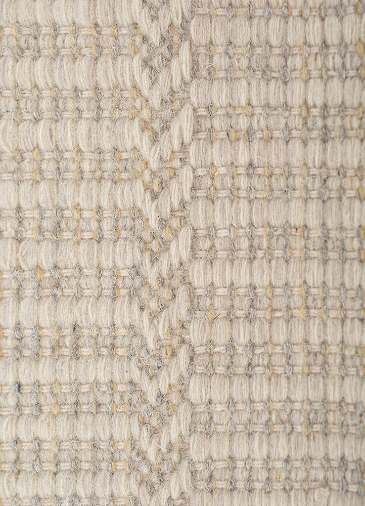 abrash ivory wool flat weaves Rug - CloseUp abrash ivory wool flat weaves Rug - CloseUp