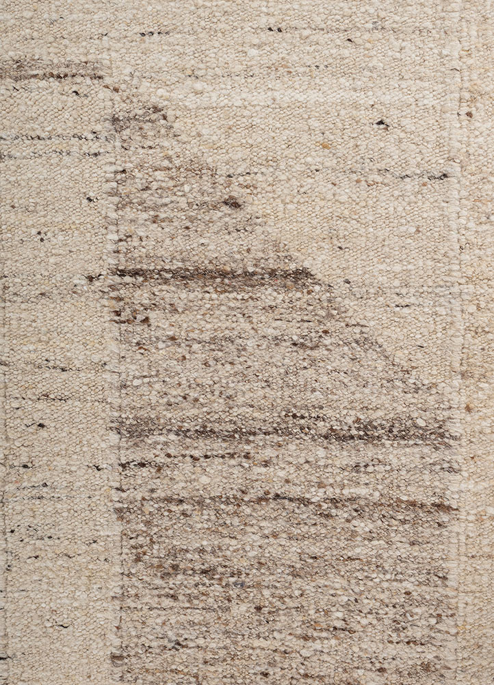 abrash ivory wool flat weaves Rug - CloseUp abrash ivory wool flat weaves Rug - CloseUp