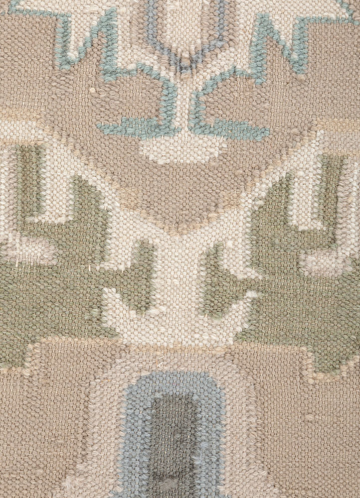 bedouin blue wool flat weaves Rug - CloseUp bedouin blue wool flat weaves Rug - CloseUp