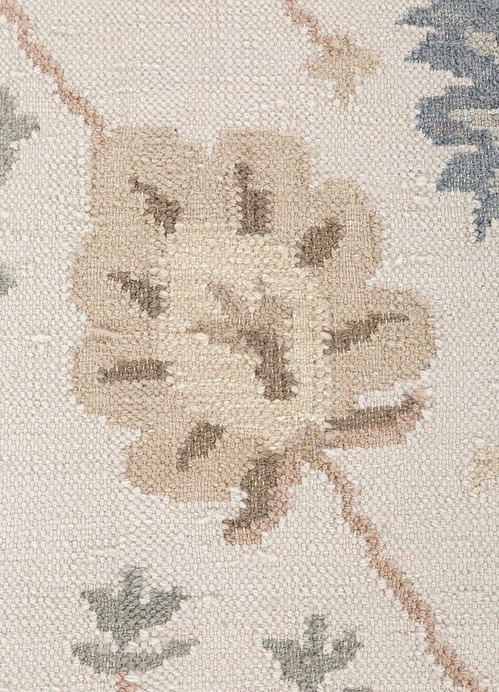 bedouin ivory wool flat weaves Rug - CloseUp bedouin ivory wool flat weaves Rug - CloseUp