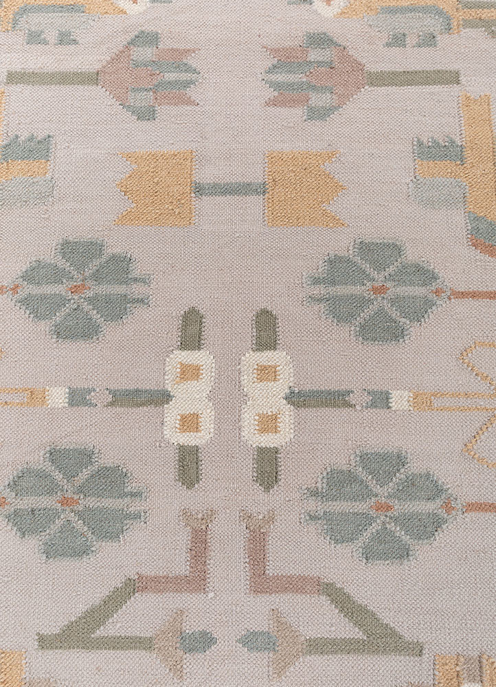 bedouin ivory wool flat weaves Rug - CloseUp bedouin ivory wool flat weaves Rug - CloseUp