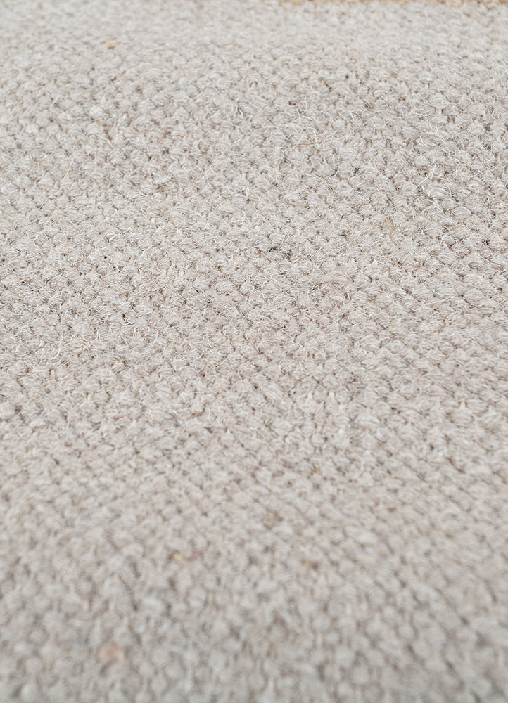 checkers blue wool flat weaves Rug - CloseUp