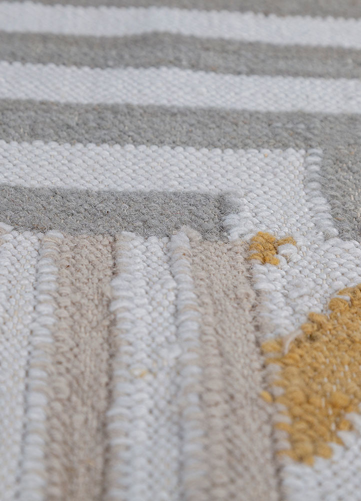 alhambra ivory wool flat weaves Rug - CloseUp