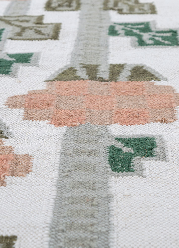 orenda ivory wool flat weaves Rug - CloseUp