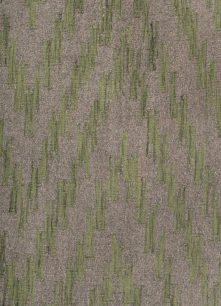 indusbar grey and black wool and viscose flat weaves Rug - CloseUp indusbar grey and black wool and viscose flat weaves Rug - CloseUp