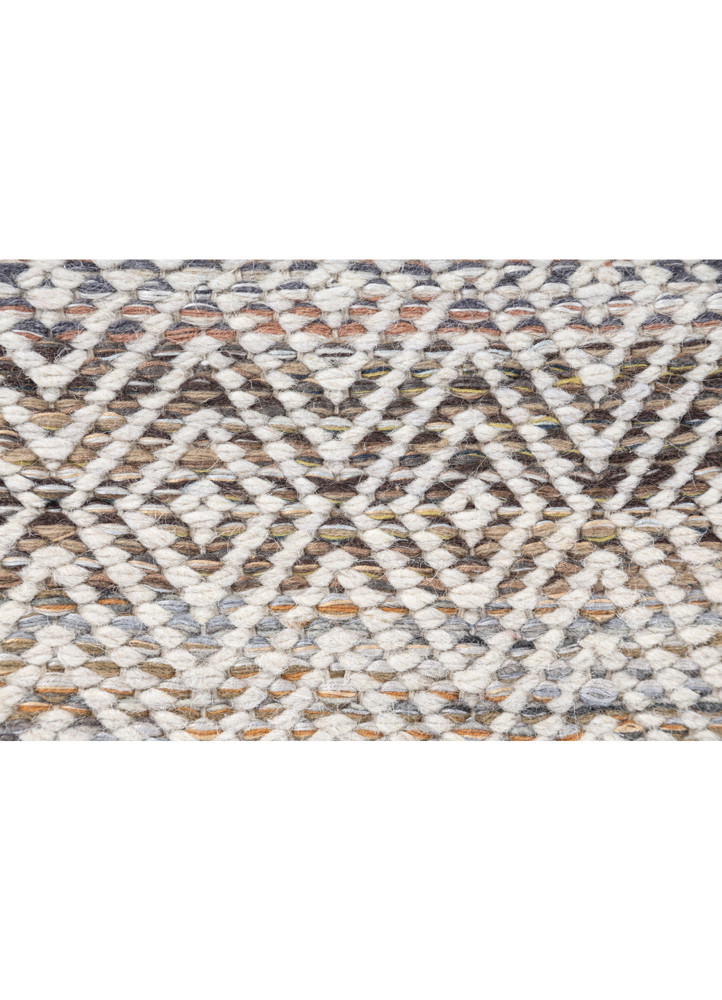 abrash blue wool and viscose flat weaves Rug - CloseUp abrash blue wool and viscose flat weaves Rug - CloseUp