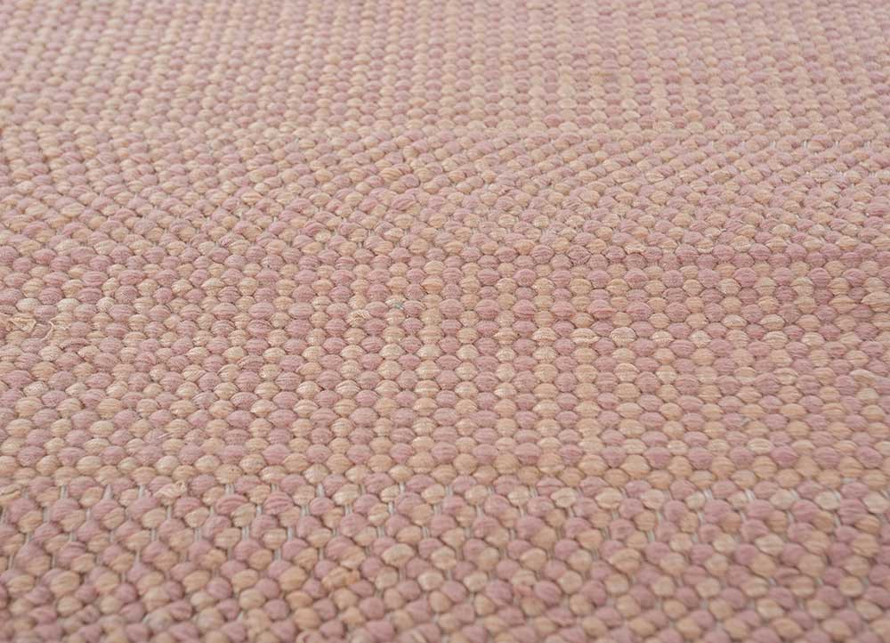 abrash pink and purple wool and viscose flat weaves Rug - CloseUp abrash pink and purple wool and viscose flat weaves Rug - CloseUp