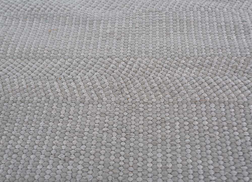abrash grey and black wool and viscose flat weaves Rug - CloseUp