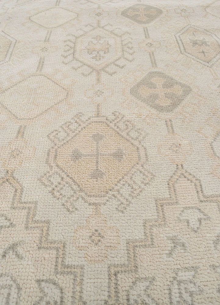 erbe blue wool and viscose hand knotted Rug - CloseUp erbe blue wool and viscose hand knotted Rug - CloseUp