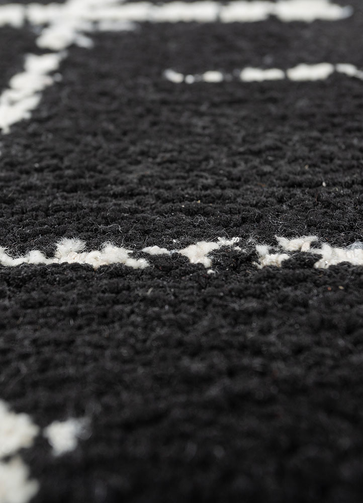 atelier blue polyester hand knotted Rug - CloseUp