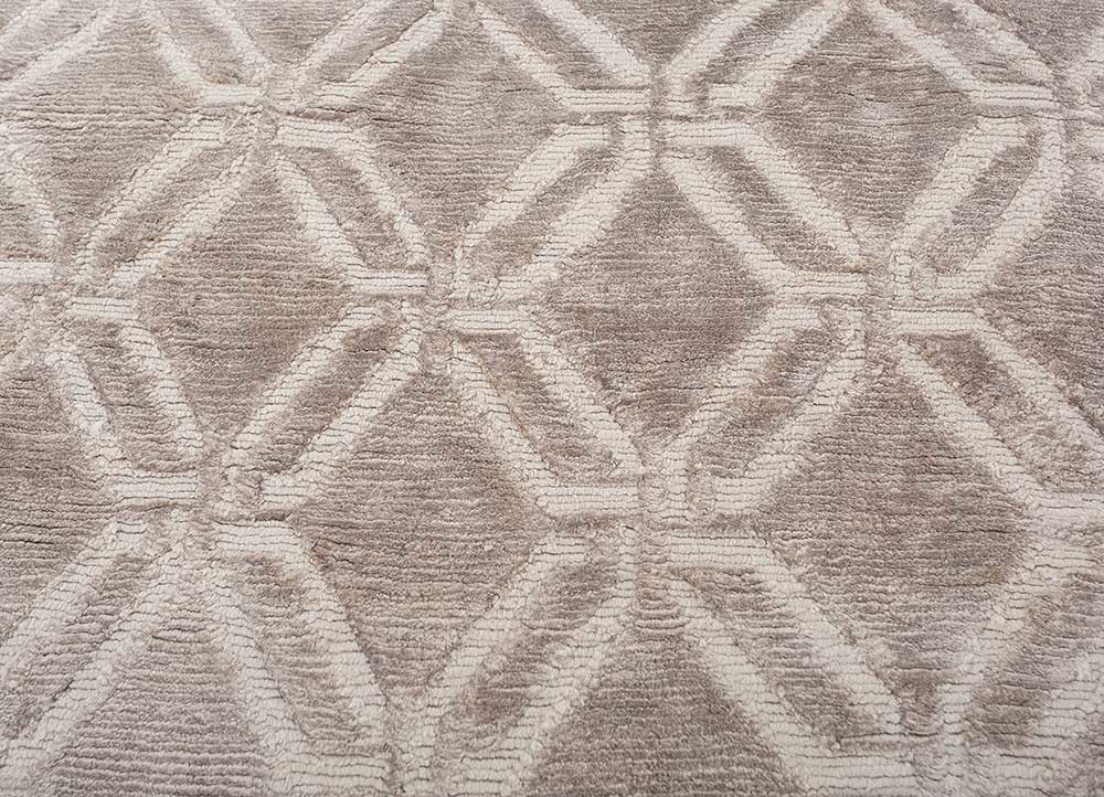 azalea beige and brown bamboo silk hand knotted Rug - CloseUp azalea beige and brown bamboo silk hand knotted Rug - CloseUp
