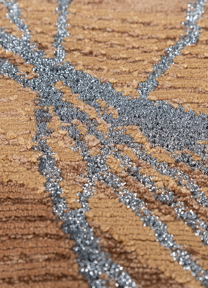 azalea red and orange bamboo silk hand knotted Rug - CloseUp azalea red and orange bamboo silk hand knotted Rug - CloseUp