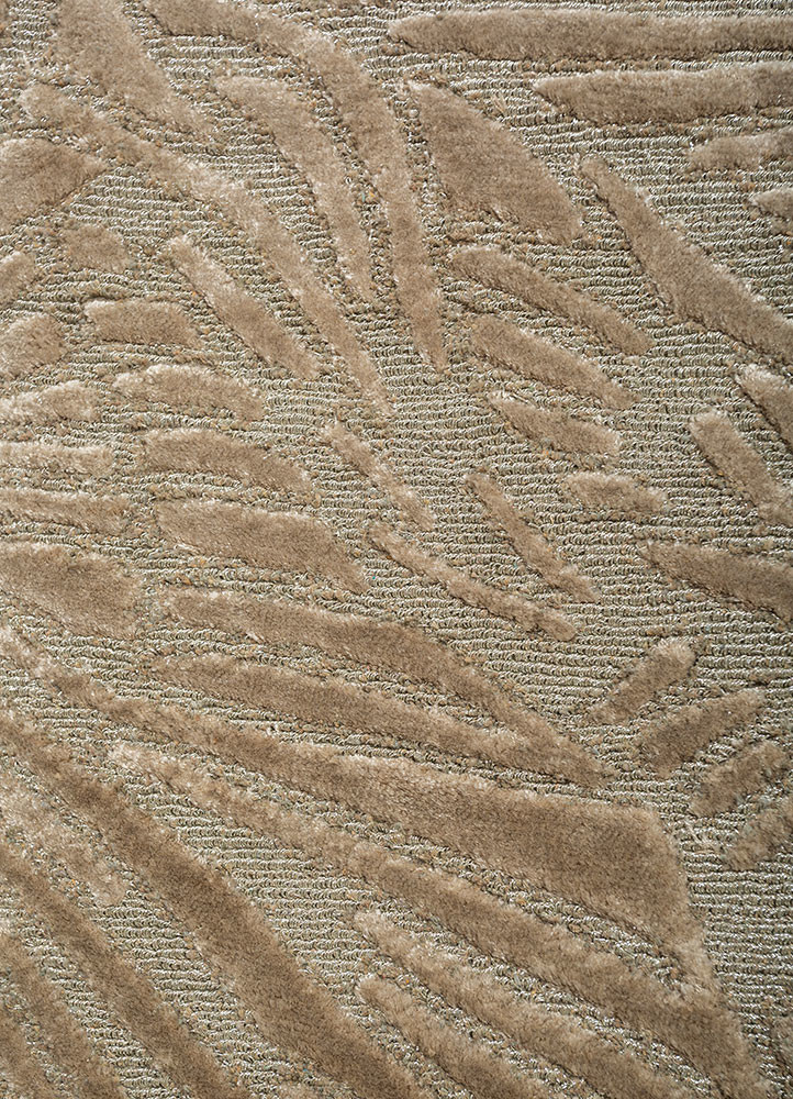 azalea green bamboo silk and zari hand knotted Rug - CloseUp azalea green bamboo silk and zari hand knotted Rug - CloseUp