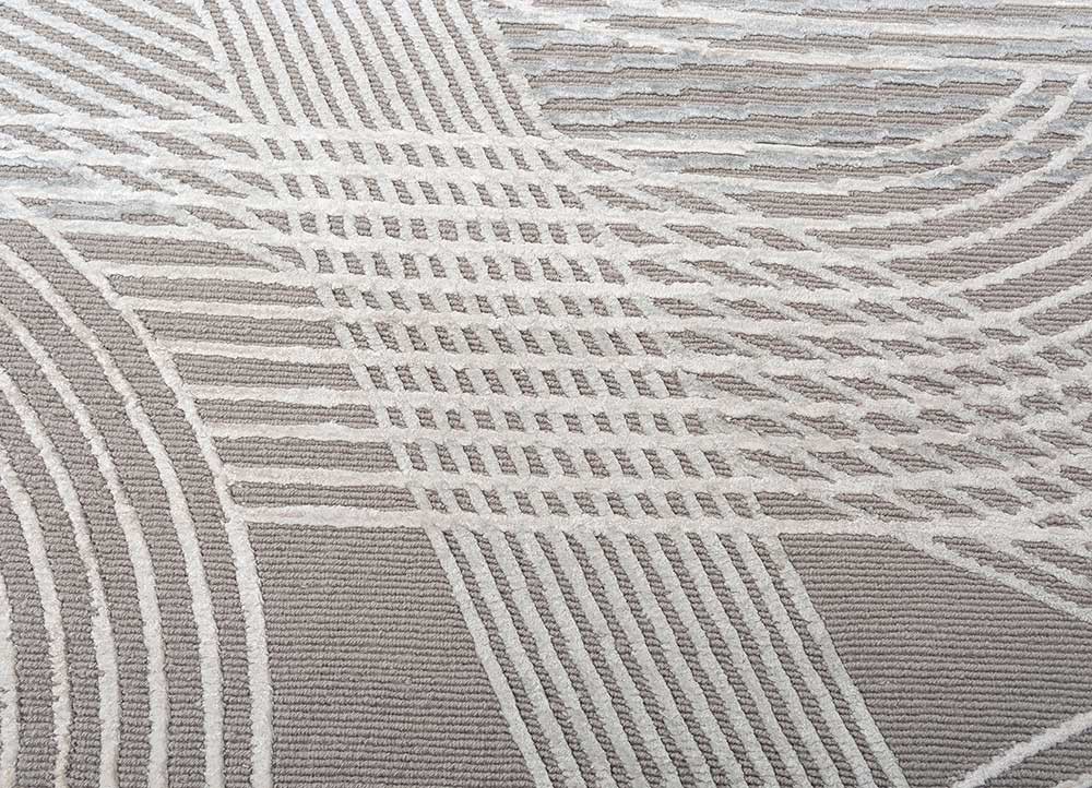 blythe grey and black wool and bamboo silk hand knotted Rug - CloseUp blythe grey and black wool and bamboo silk hand knotted Rug - CloseUp