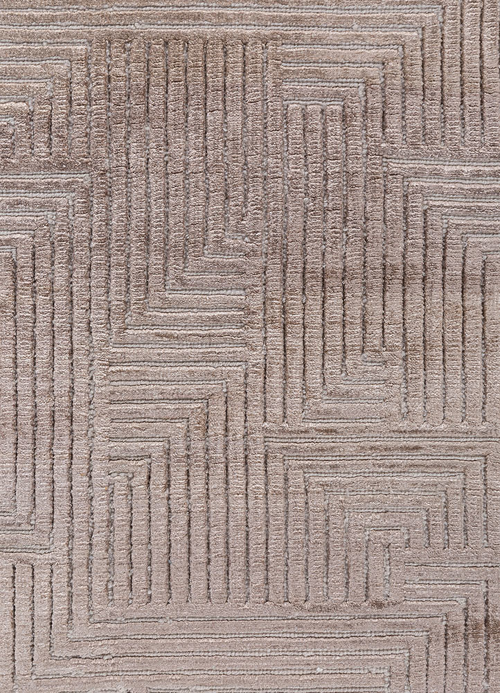 azalea gold wool and bamboo silk hand knotted Rug - CloseUp azalea gold wool and bamboo silk hand knotted Rug - CloseUp