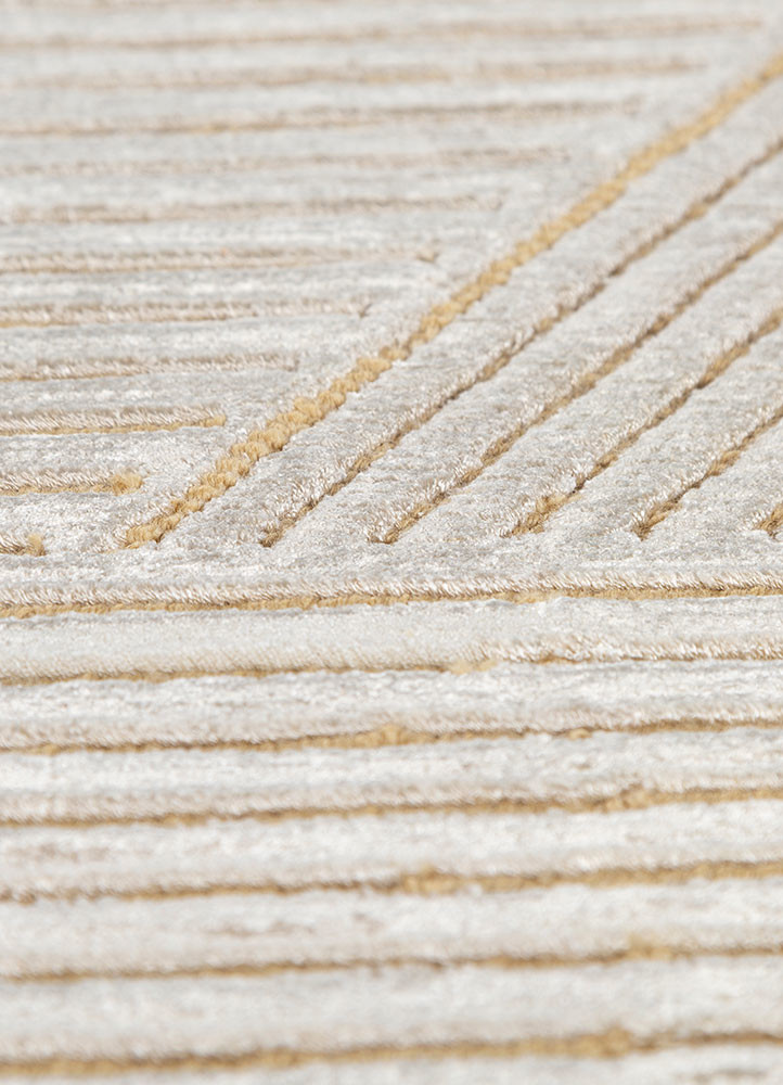 azalea gold wool and bamboo silk hand knotted Rug - CloseUp azalea gold wool and bamboo silk hand knotted Rug - CloseUp