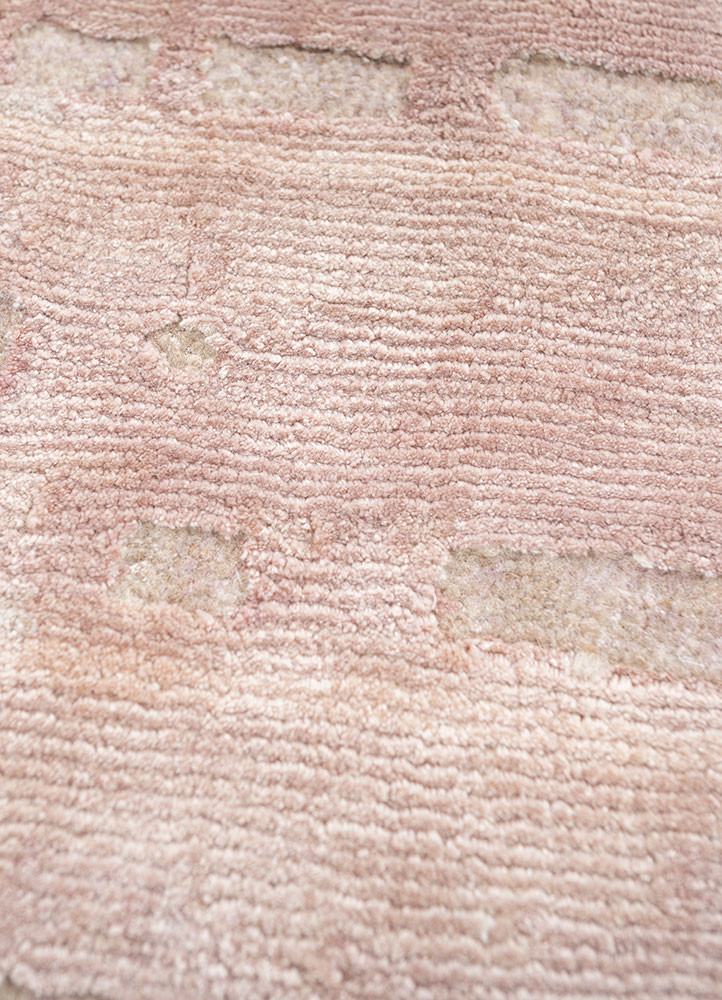 manifest beige and brown wool and bamboo silk hand knotted Rug - CloseUp manifest beige and brown wool and bamboo silk hand knotted Rug - CloseUp