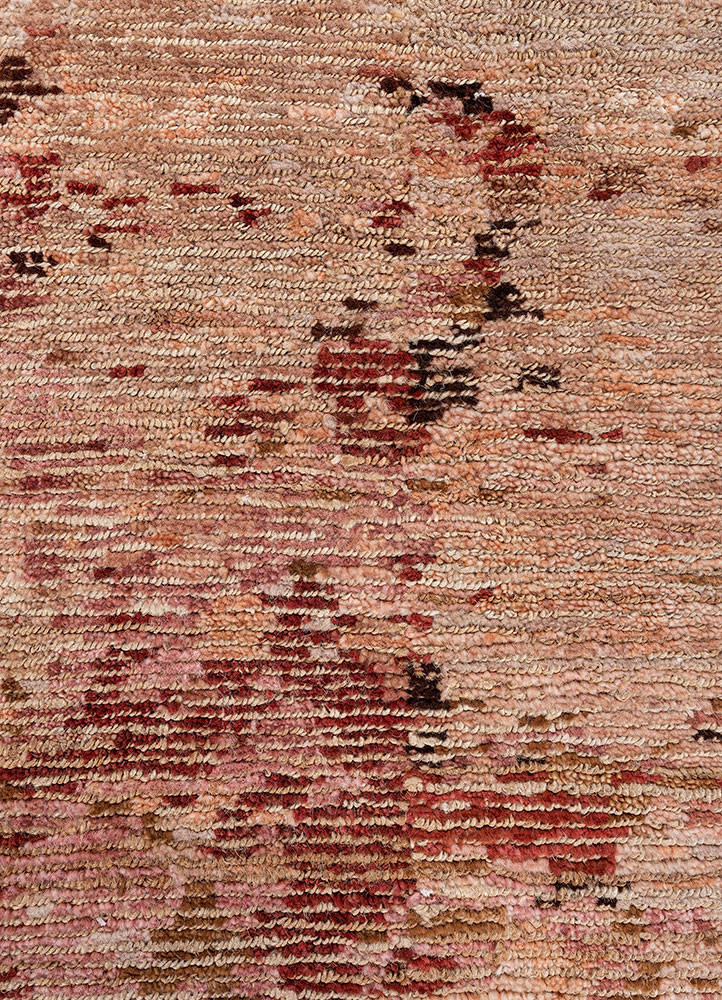 aprezo beige and brown wool hand knotted Rug - CloseUp aprezo beige and brown wool hand knotted Rug - CloseUp