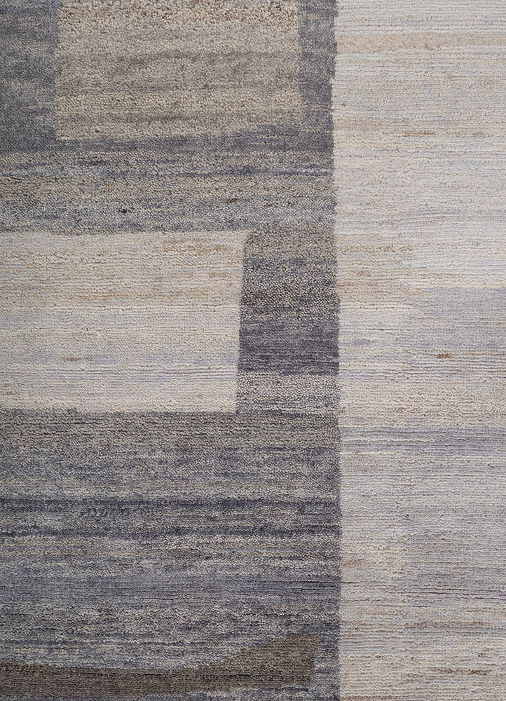 blythe grey and black wool hand knotted Rug - CloseUp blythe grey and black wool hand knotted Rug - CloseUp