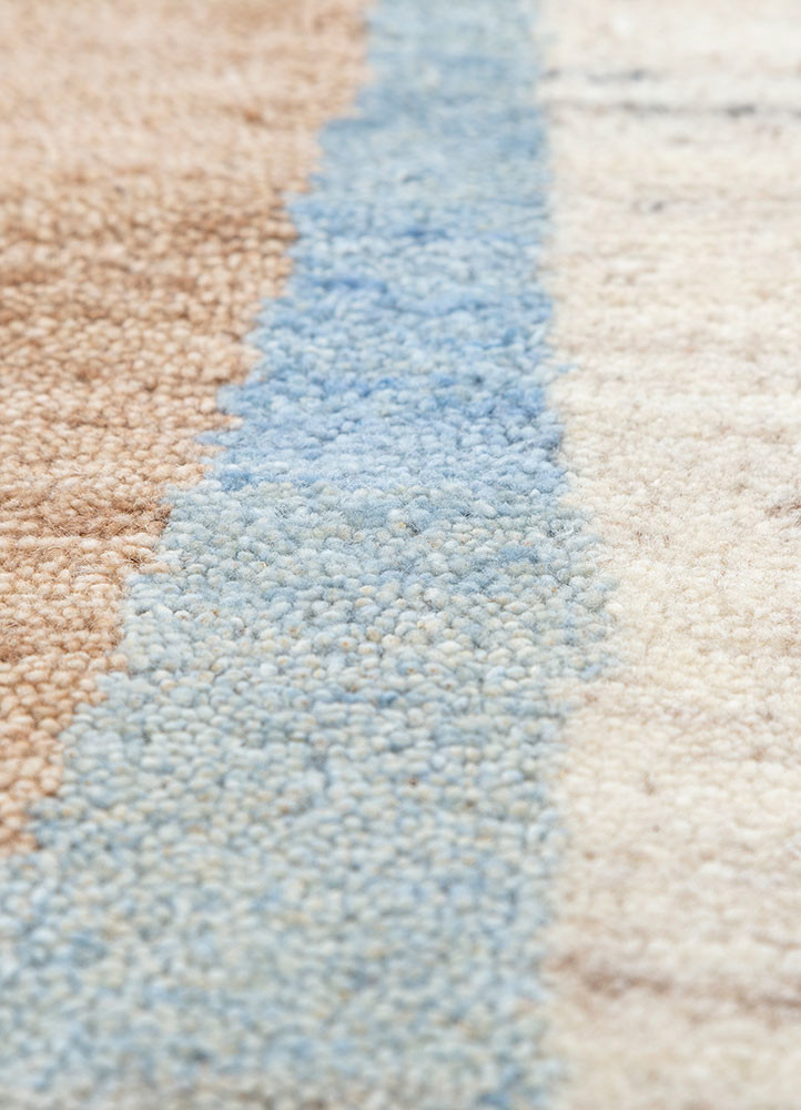 blythe blue wool hand knotted Rug - CloseUp blythe blue wool hand knotted Rug - CloseUp