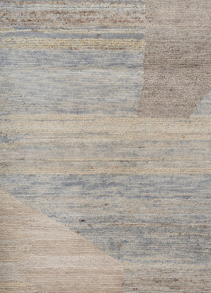 blythe beige and brown wool hand knotted Rug - CloseUp blythe beige and brown wool hand knotted Rug - CloseUp