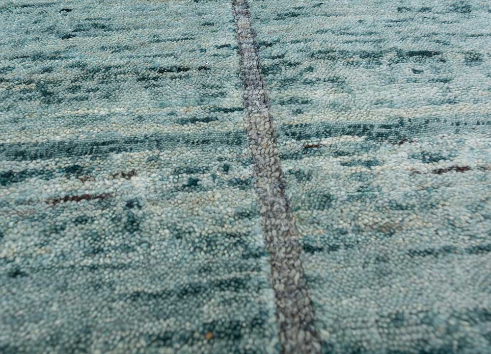 blythe blue wool hand knotted Rug - CloseUp blythe blue wool hand knotted Rug - CloseUp