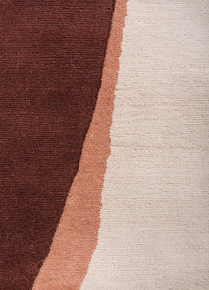 aprezo red and orange wool hand knotted Rug - CloseUp aprezo red and orange wool hand knotted Rug - CloseUp