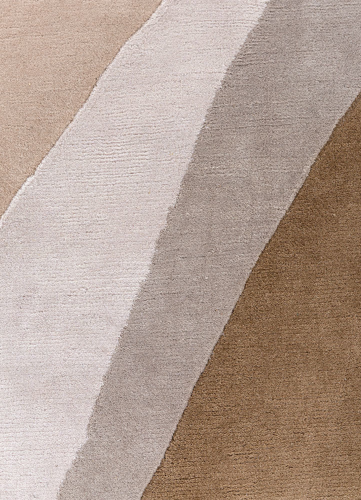 aprezo ivory wool hand knotted Rug - CloseUp